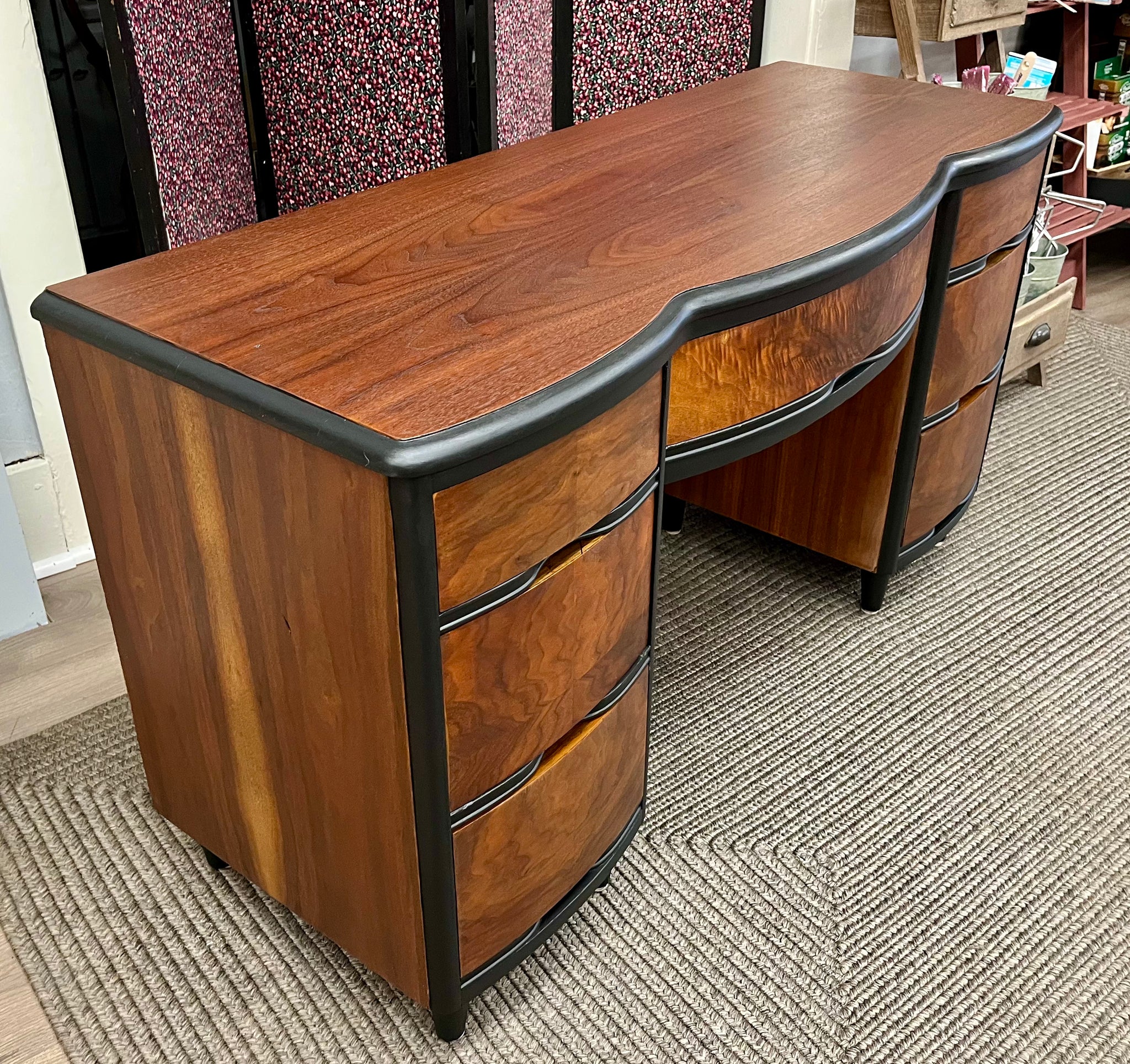 Walnut desk/vanity